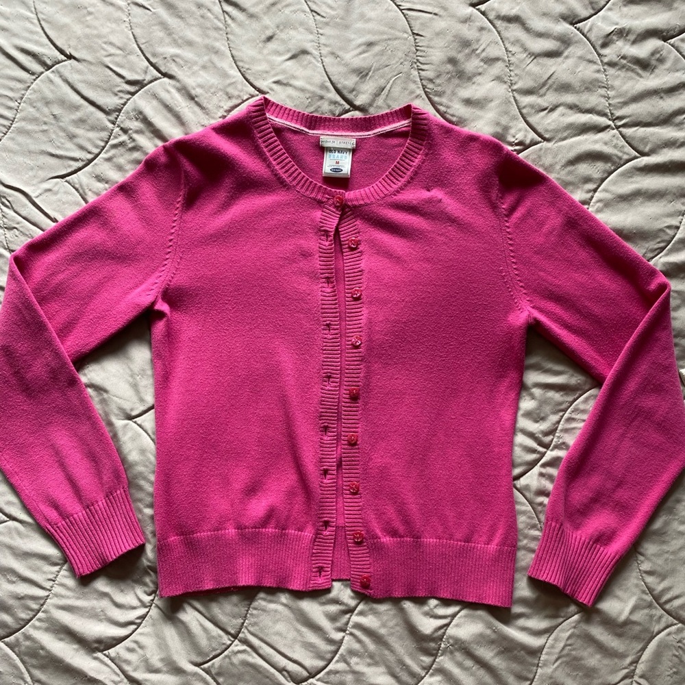 Pink cardigan